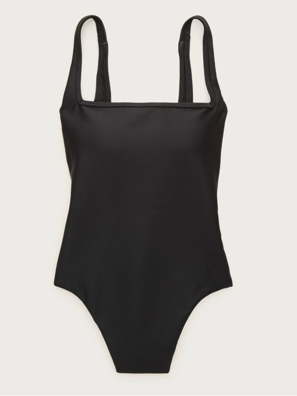 NWT J. Crew Long-torso Squareneck One-piece Classic Sculpt Black